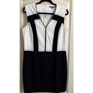 Gianni Bini Black and White Mini Dress Fully Lined Size Large